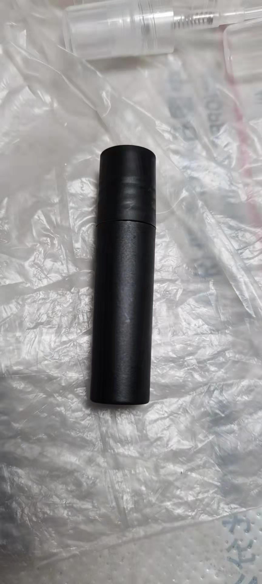 3ml 5ml 8ml Matte Black Plastic Roll on Bottle W/Golden Plastic Cap