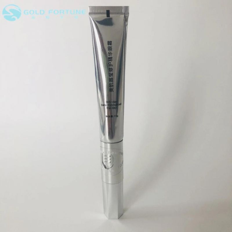 Cosmetic PE Plastic Soft Tube with Massage Applicator for Eye Cream Container