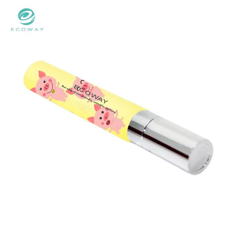 PE 20ml Offset Printing Electroplating Cover Pink Pig Ceramic Head Eye Cream Tube