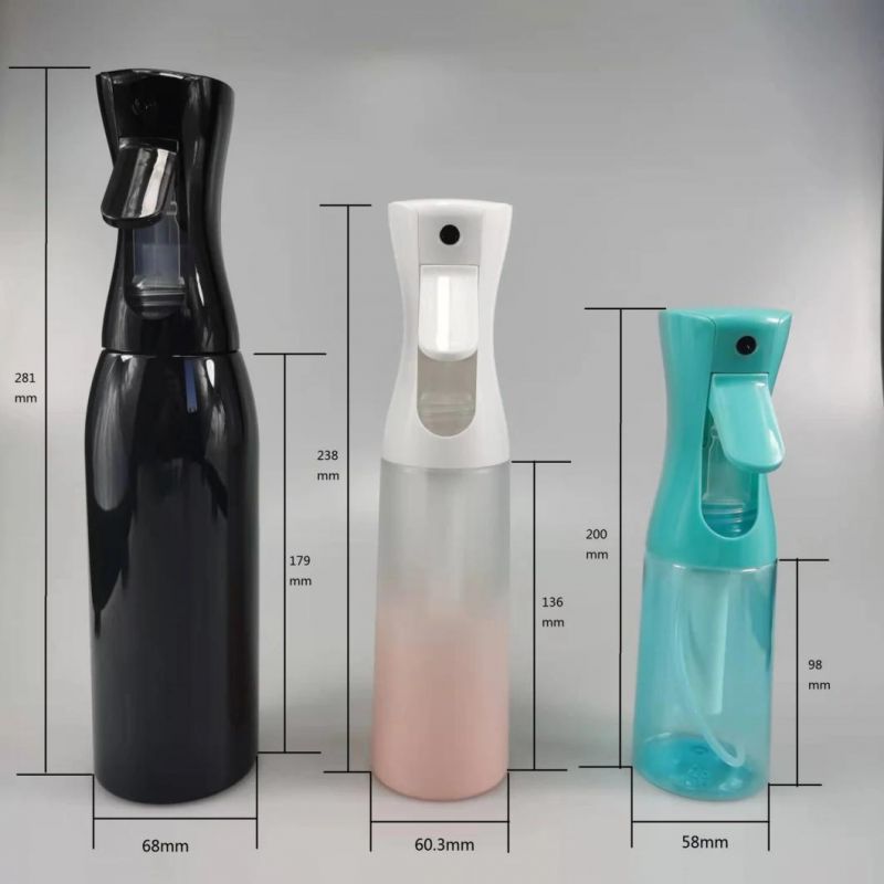 200ml 300ml 500ml Empty Custom Logo Plastic Trigger Hair Beauty Salon Accessories Barber Shop Continuous Fine Mist Spray Bottle
