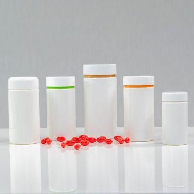 Hot Sale Pet Cylinder Shaped 250ml Double Cap Tablet Plastic Packaging Bottle