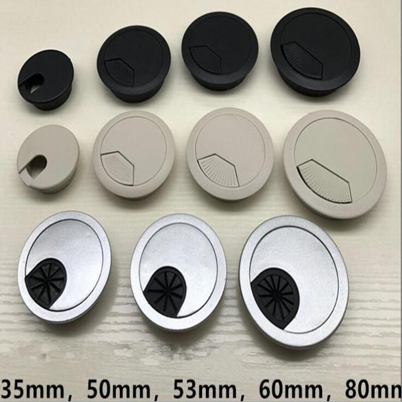 Plastic Products of 60mm Plastic Round Computer Desk Junction Box Computer Grommet Table and Desk Accessories Rubber Products
