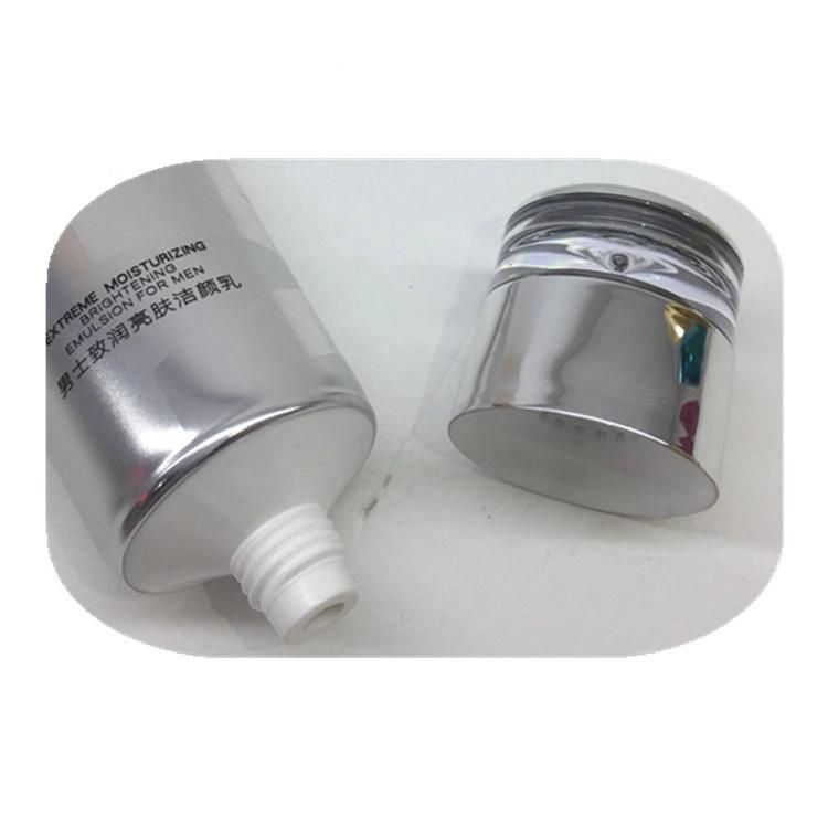 Packaging Cosmetic Tube with Silver Screw Cover for Face Wash