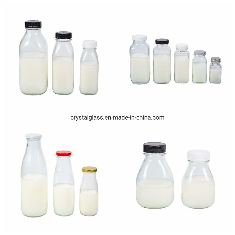 Milk Beverage Swing Top Clip Cap Glass Water Bottles for Juice