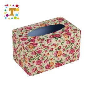 Rose Color Smoke Paper Towel Tin Box