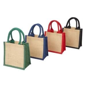 Custom Printed Burlap Colorful Bags Manufacturers Jute Tote Printed Bags