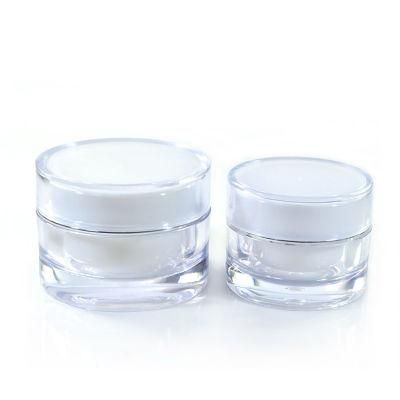 High Quality Cosmetic Containers Round Acrylic Jar Plastic Cream Jars for Skin Care 5g 10g 15g 20g 25g 30g 50g 60g