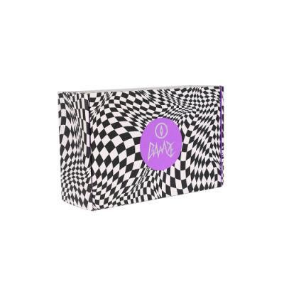 Purple and Stripe Decorated Large Cubic Corrugated Board Packaging Box
