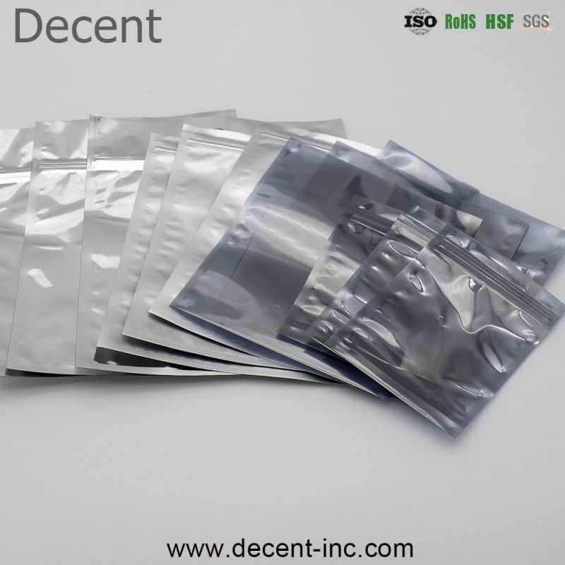 Decent Aluminum Foil Plastic Zipper Packing Bag for LED Light Strip/PCB Board Packing/IC Vacuum Packaging Bag/ESD Vacuum Packing Bag