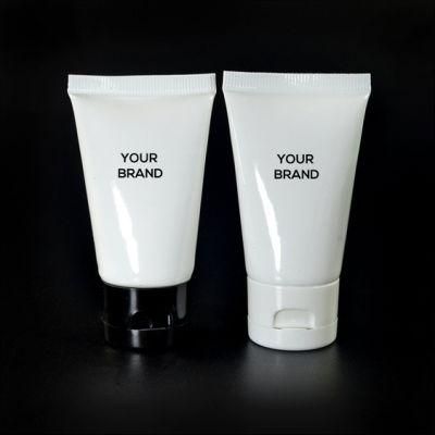 Empty Clear Black White Plastic Hand Cream Lotion Shampoo Facial Cleanser Squeeze Tube with Flip Lid