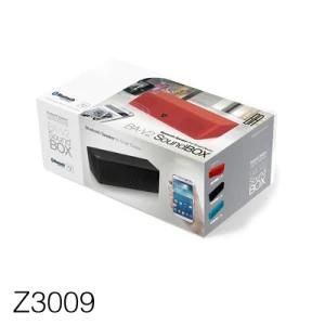 Z3009 Custom Earphone Luxury Cardboard Paper Mini Speaker Packaging Paper Box with Transparent Window