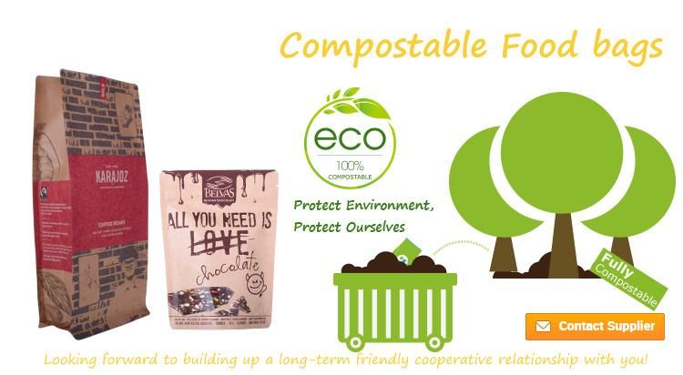 Ziplock Biodegradable Zip Lock Coffee Bag with Degassing Valve Manufacturer in China