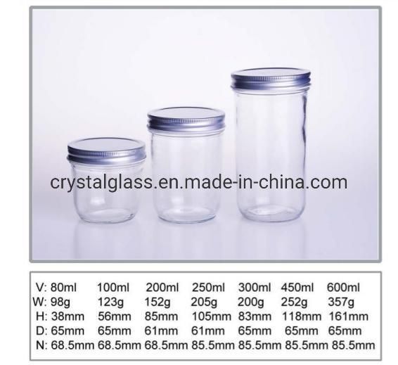 Hexagonal Glass Honey Jar 1.5oz with Screw Lids Glass Jars 100ml 150ml