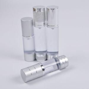 Matte Silver Airless Bottle