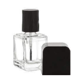 5ml 10ml 15ml Wholesale Empty Private Logo Clear Glass Nail Polish Bottle Black Cap with Brush