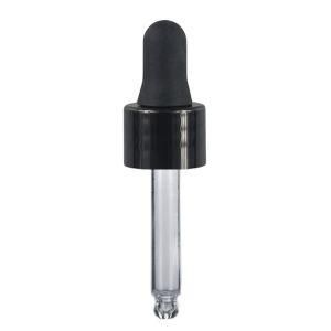 20mm 400mm Essential Oil Glass Bottle Dropper Cap with Black Color