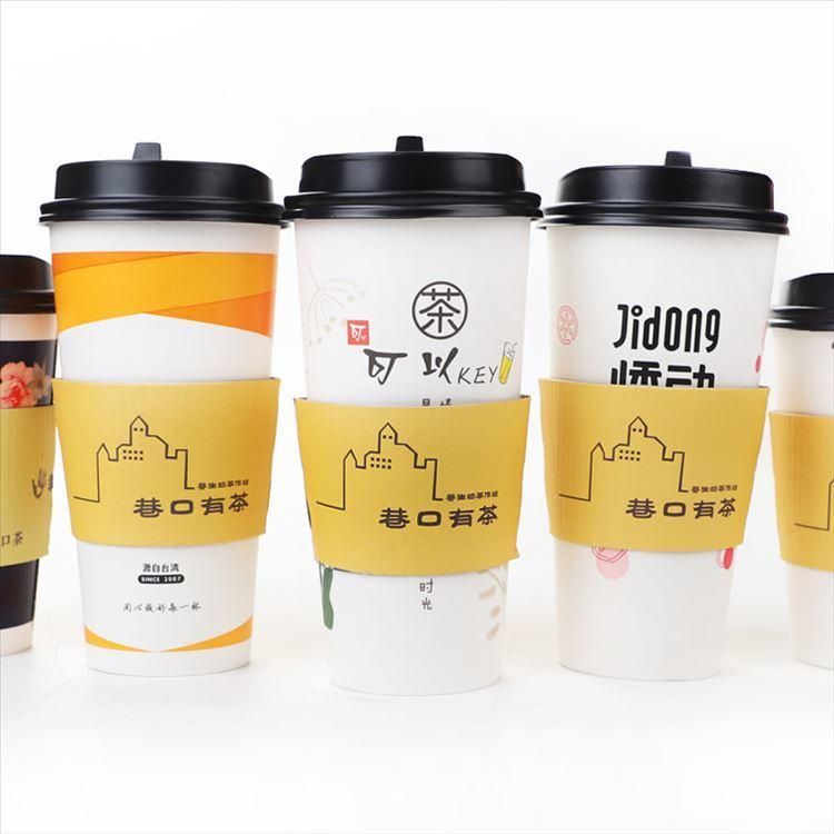 Wholesale Custom Printed Disposable Paper Coffee Cup Sleeve