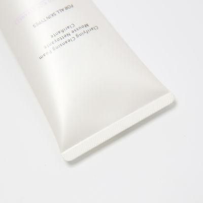 Empty White Frosted PE 100ml Plastic Soft Tube Hand Cream Facial Cleanser Tube with Filp Top Cap Cosmetic Packaging