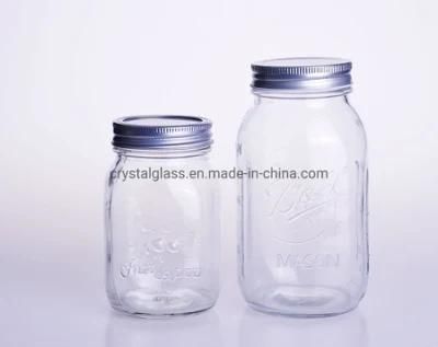 500ml 1000ml Fermenting Frutta Del Prato Glass Mason Jar with Metal Lid Cheap Factory Price