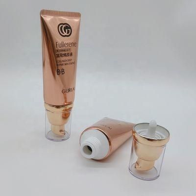 Custom Pink Bb Cream Tubes 35g Tube Lotion Packaging Flip Top Lid Nozzle Cosmetic Tubes