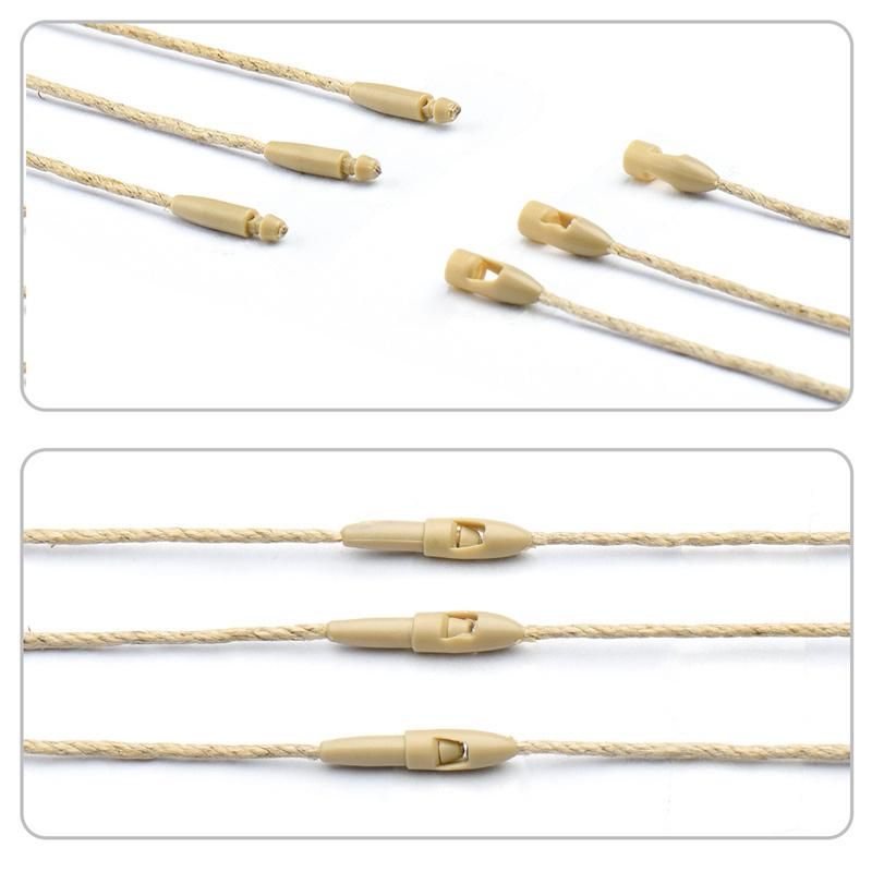 Degradable PLA Bullet Design Seal Rope Plastic Tag String Loop Fastener for Hang Tag (DL153-1)