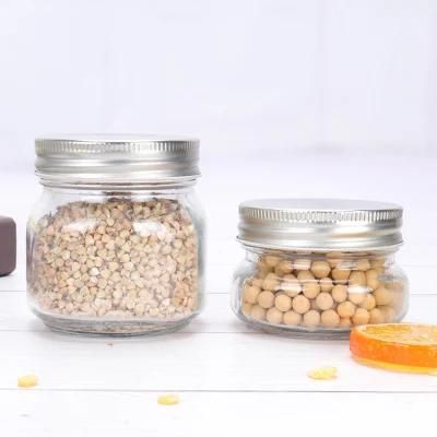 Hot Selling Airtight Container Glass Food Honey Cookie Storage Jar Glas Jar with Cork Lids