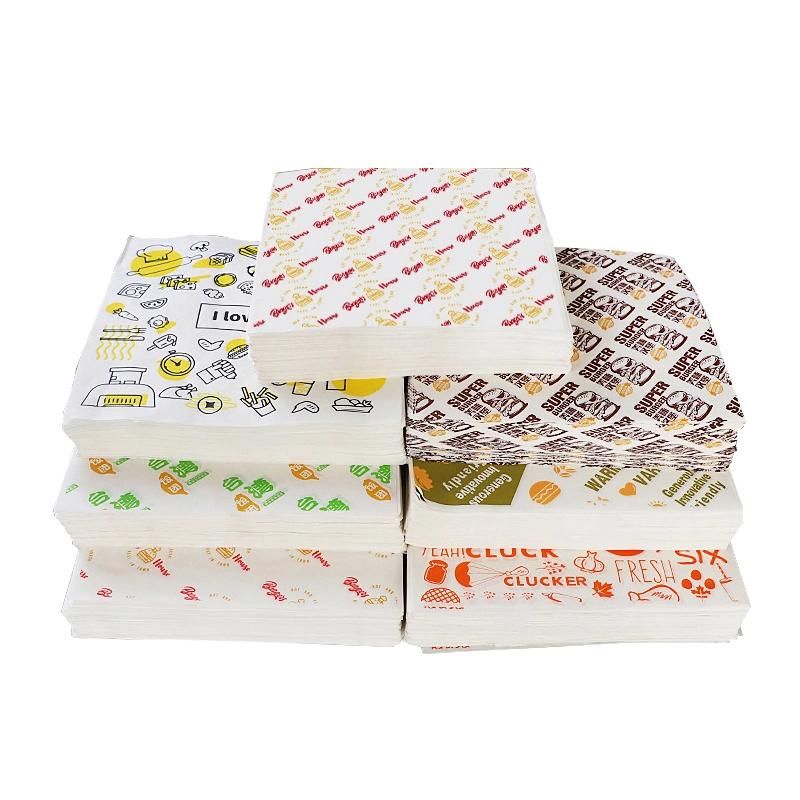 Printed Aluminium Foil Food Packaging Paper Burger Wrapping Paper