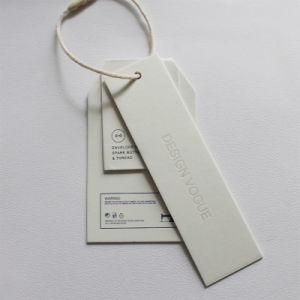 Customized High - Grade Tag Printing Blue Font Garment Hanging Tag