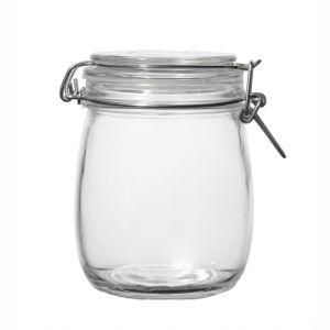 Portable Reusable Safe Empty Clear Round Smooth Glass Food Jar 100ml 250ml 500ml