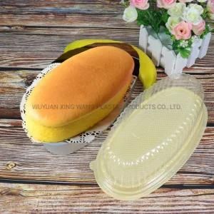 Best Selling Food Grade Disposable Transparent Plastic Oval Cheese Cake Box Packaging/Cake Container