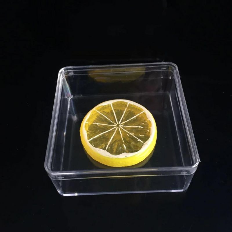 Transparent Square Macaron Plastic Cake Mini Cakes Clear Box