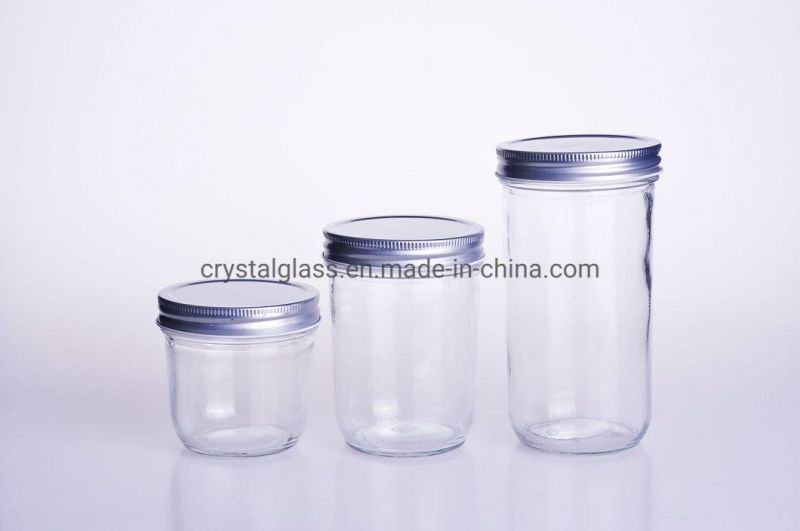 4oz Mini Size Smooth Surface Glass Wide Mouth Mason Jam Jelly Jar with Tin Lid