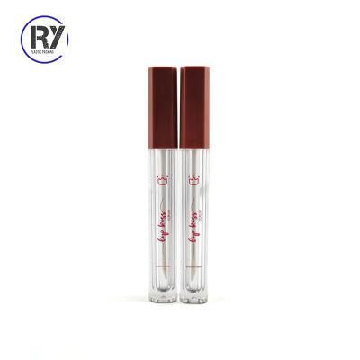 Sells New 5ml Clear Lip Gloss Tube Cosmetic Lip Gloss Empty Bottle Packaging Container with Black White Red Purple Lid