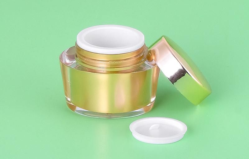 15g Acrylic Cosmetic Cream Pot with Metalized Lid