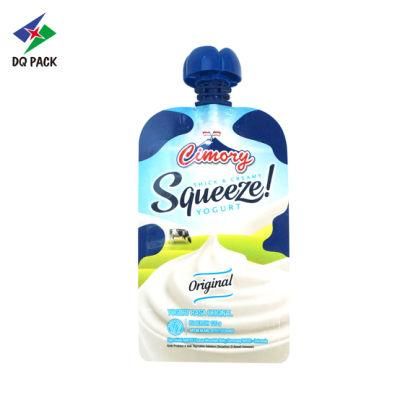 Yogurt Liquid Spout Pouch Accept Custom Plastic Stand up Spout Pouch Packaging Bag