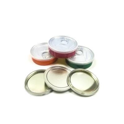 China Factory Price Tuna Tin Pressitin Can with Label with Transparent Customized Color Lids