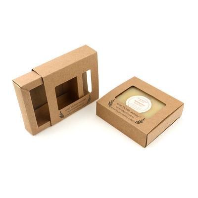 Folding Brown Kraft Paper Beautify Cosmetic Box Packaging