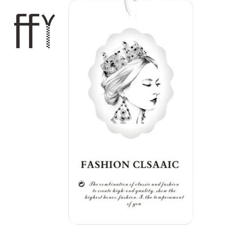 High Quality Luxury Thinken Paper Printed Hangtag Ffy Custom Logo Eco Friendly Colorful Label Tag for Cloth