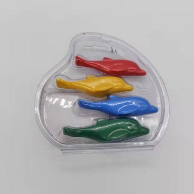 Custom Transparent Pet Plastic Clamshell Packaging with Hanging Hole for Crayons