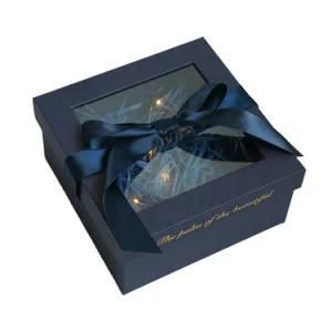 Handmade Custom Decoration Paper Xmas Gift Box with Clear Window Christmas Giftbox Innovative Packing Box