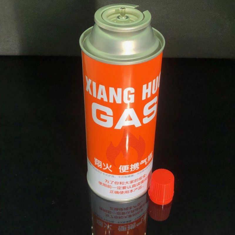 Straight Wall Type Butane Gas Can Tinplate Can with Offset Printing