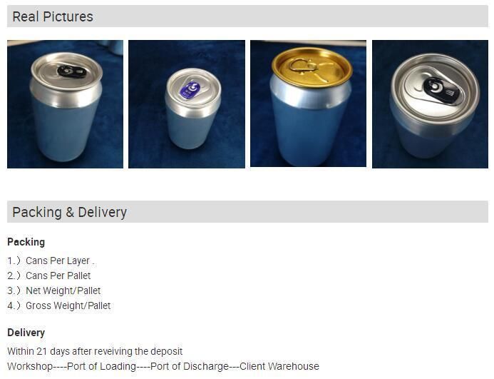 Slim Can 250ml Aluminum Beverage Can