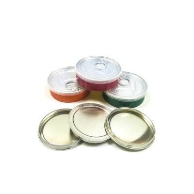 China Factory Price Pressitin Cans 73*24mm 100 Ml Pressitin Tuna Tin Candy Herbtin Clear Peel-off Lid Black Cover