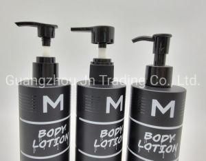 Matt Black Pet Plastic 500ml 250ml Body Lotion Bottle with Pump for Men