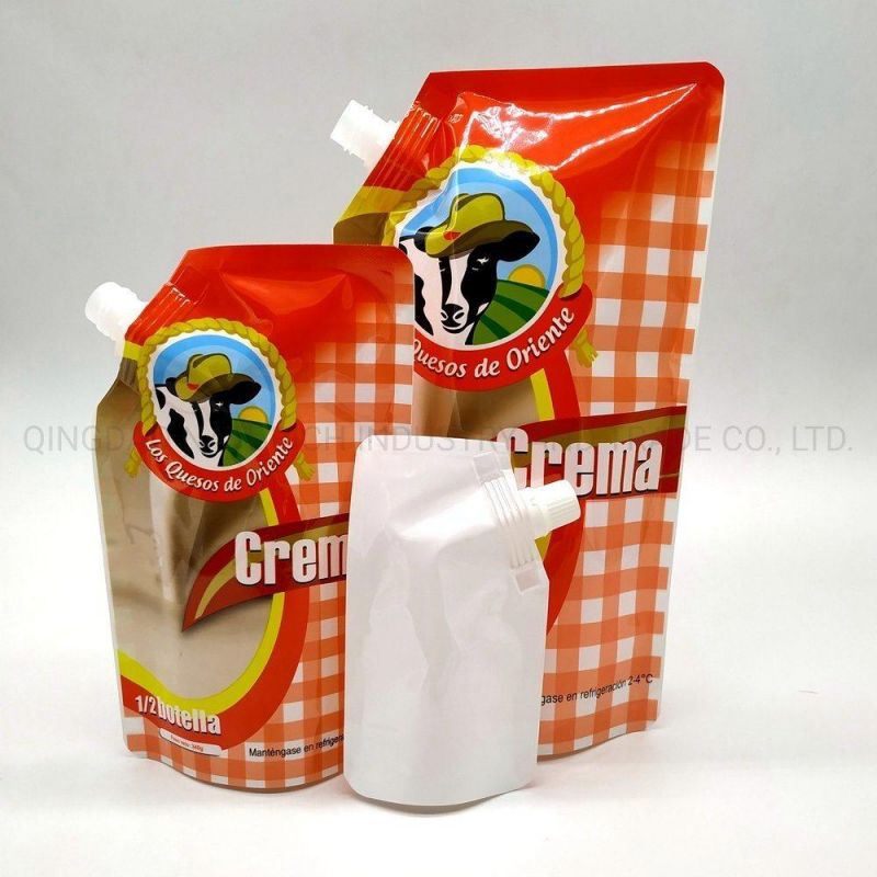 Laminated Body Butter Plastic Package Bag/ Stand up Liquid Spout Pouch