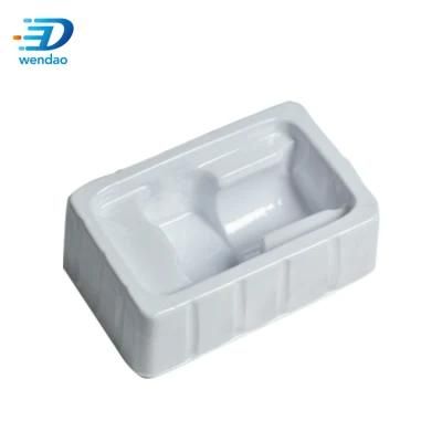 Customized Vacuum Formed Velvet Plastic Cosmetic Blister Insert PS Flocked VAC Packaging Tray for HGH Package
