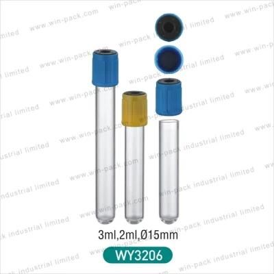 2ml 3ml Glass Vial Clear Tube Glass Essential Oil Bottle with Blue Inner