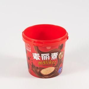 Iml High Quality Disposable Plastic Colorful Packaging Bucket with Lid for Chocolate Cookies Buscuit