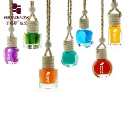 wholesale Car Perfume Glass Bottle Hanging Empty Refillable Bottle for Auto Pendant