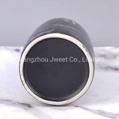 Customized Black Round Ceramic Oil Bottle 500 Ml